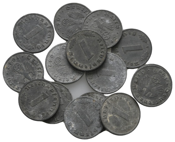  Drittes Reich; 15 Kleinmünzen   