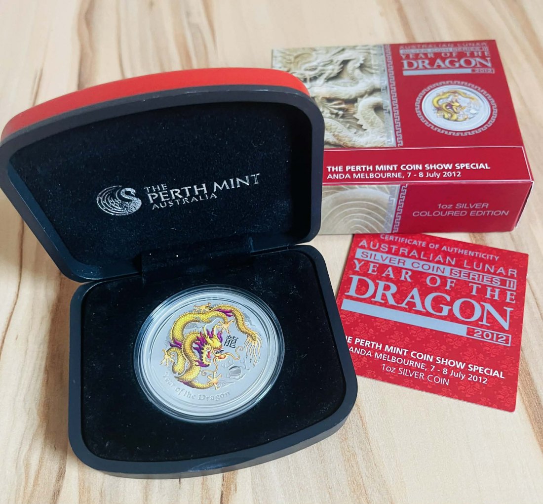  1 Unze Drachen 2012 color PP   