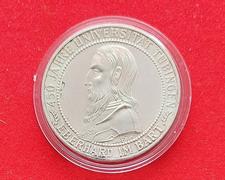  5 Reichsmark 1927 F 450J Universität Tübingen Eberhard im Bart   