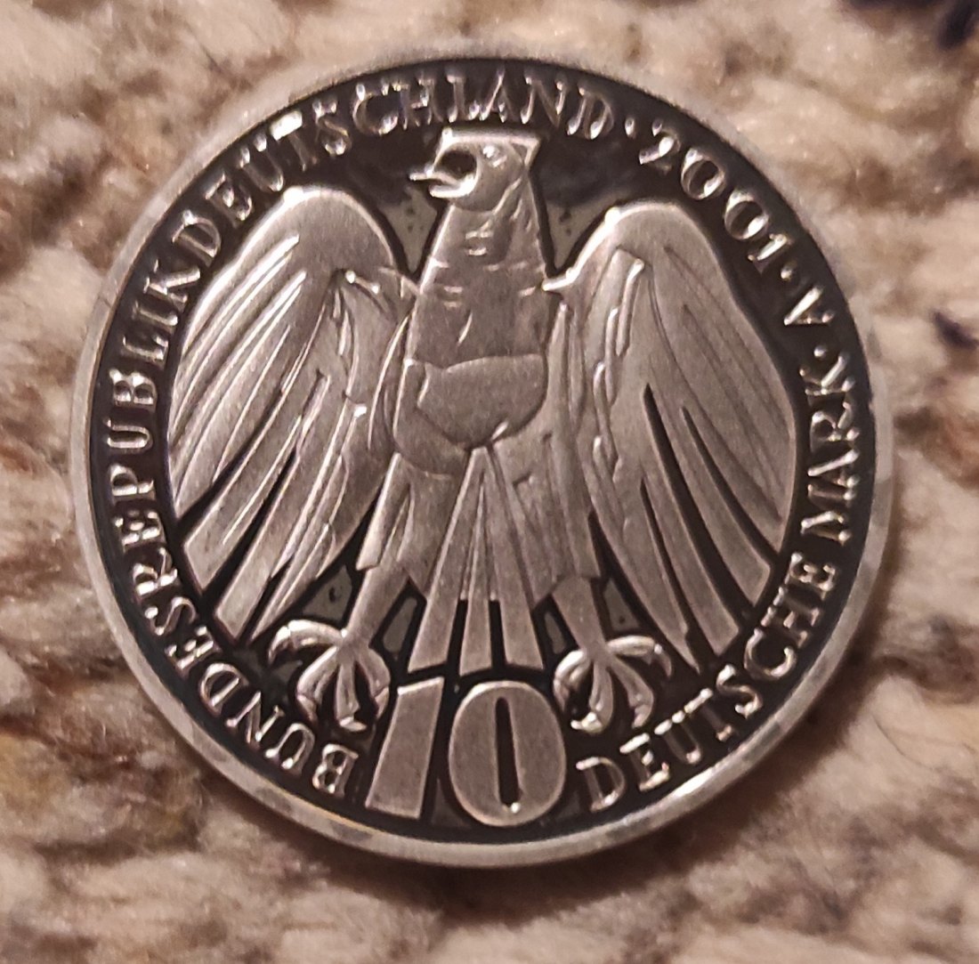 Deutschland 10 Mark 2001 50 Jahre Bundesverfassungsgericht SILBER   