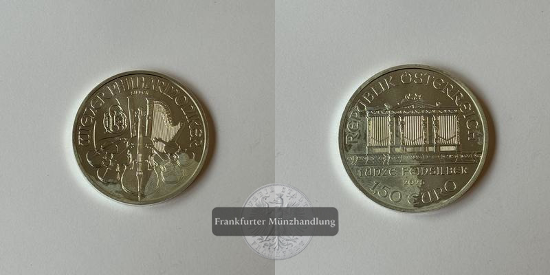  Österreich 1,50 Euro Wiener Philharmoniker 2025 FM-Frankfurt Feinsilber: 31g   