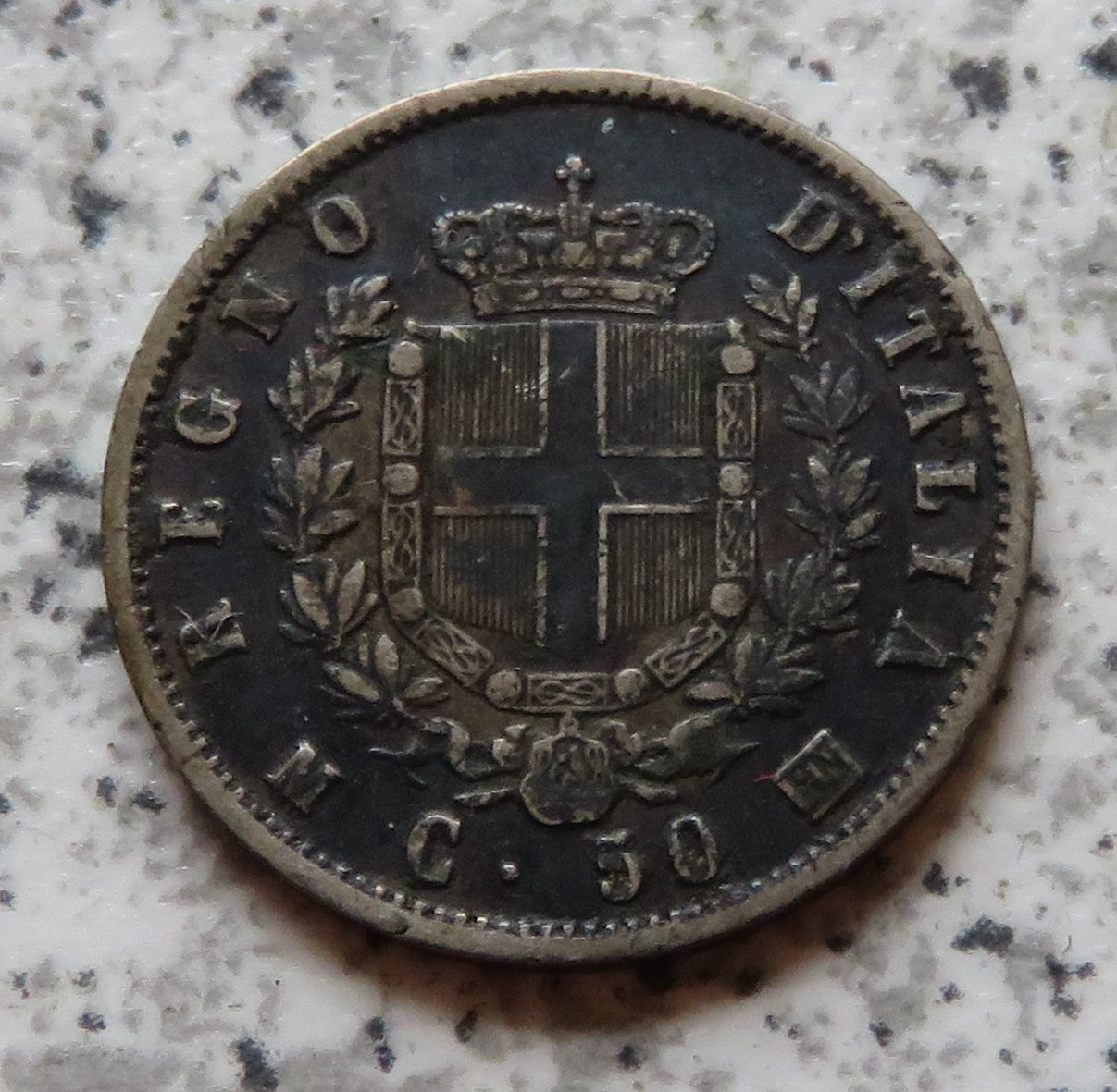  Italien 50 Centesimi 1863 M BN   