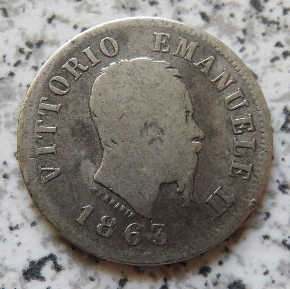  Italien 50 Centesimi 1863 M BN, Belegstück   