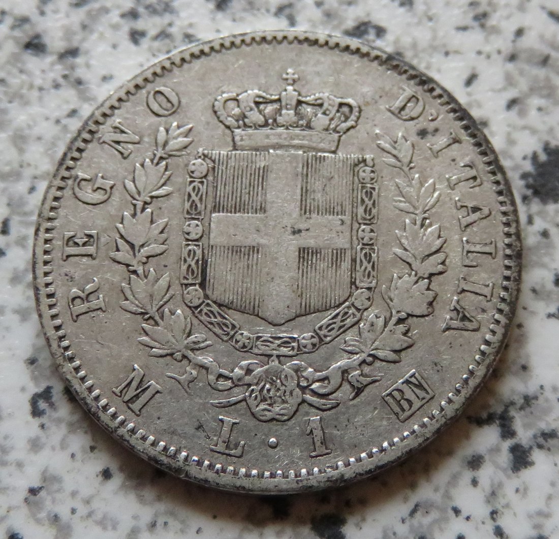  Italien 1 Lira 1867 M BN   