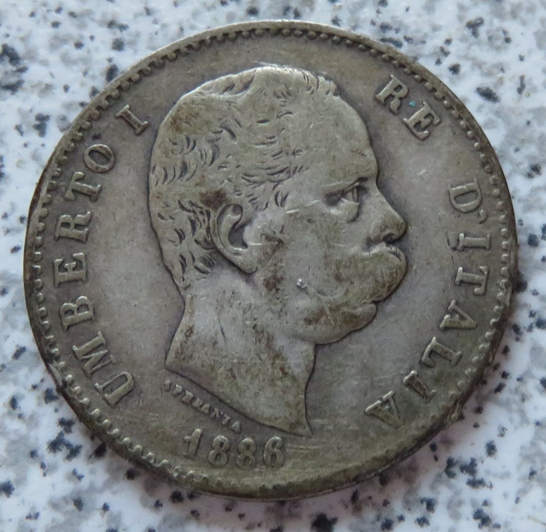  Italien 1 Lira 1886 R   
