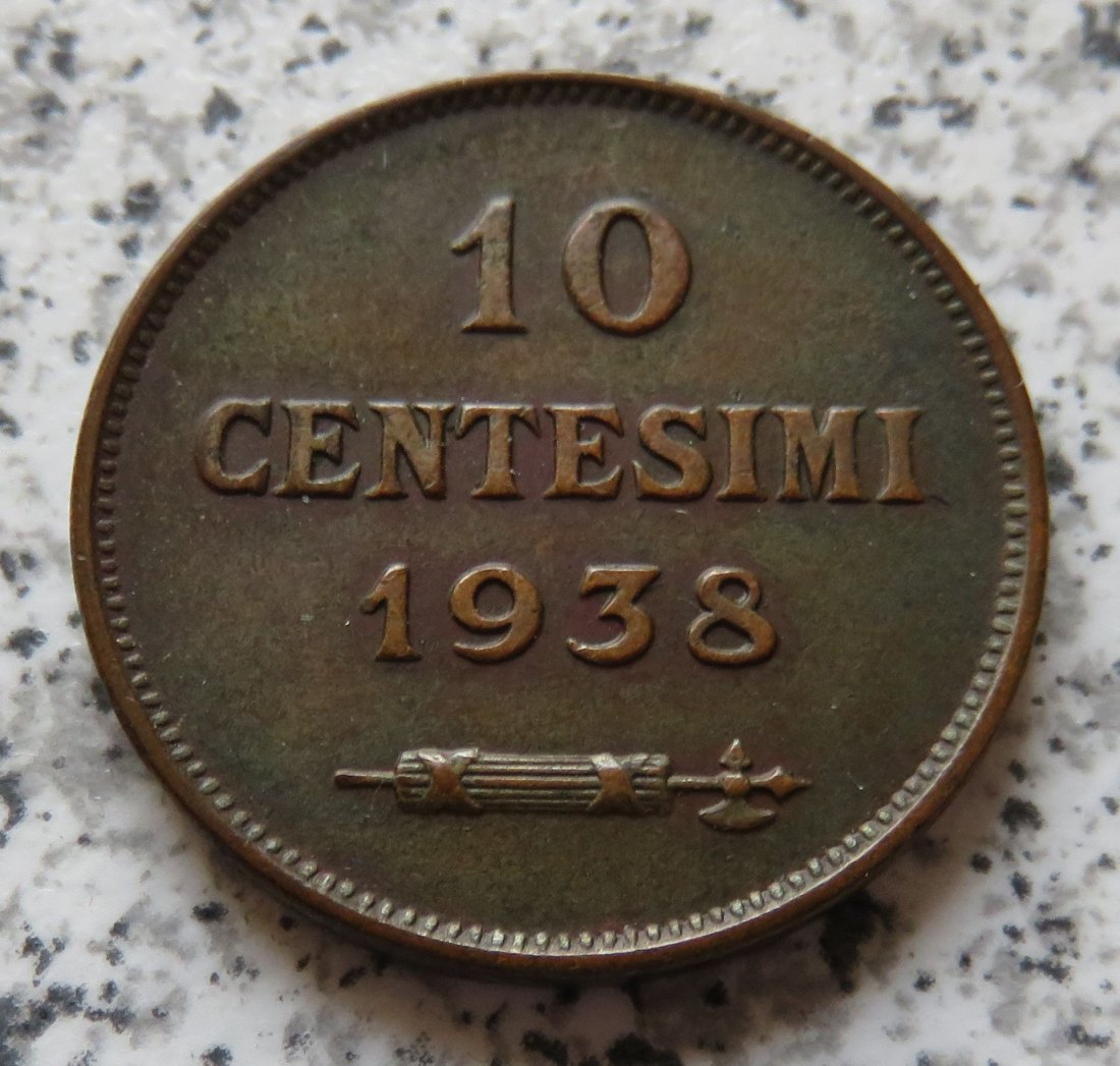  San Marino 10 Centesimi 1938 R   