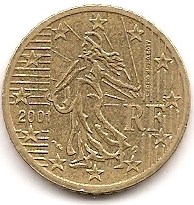  Frankreich 50 Eurocent 2001 #208   