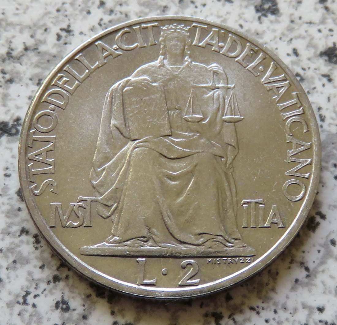  Vatikan 2 Lire 1942   