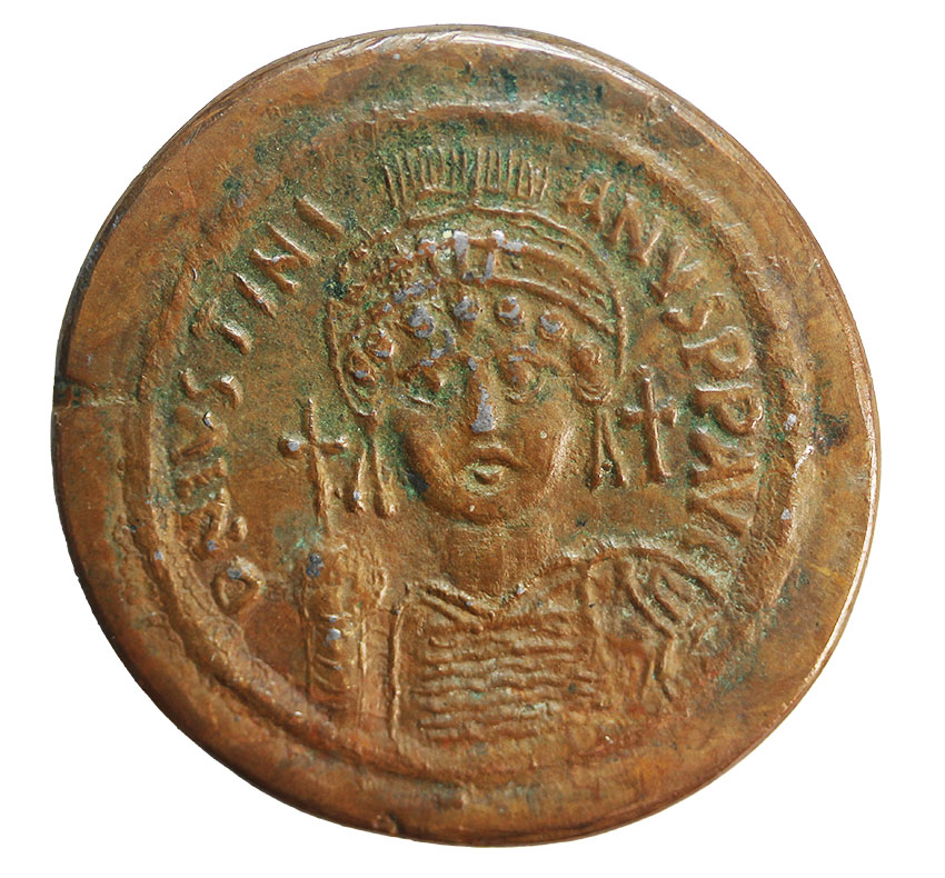 Justinian I. 527-565 AD,Nicomedia ,AE Folis 42 mm , 29,89 g. LOK-V028