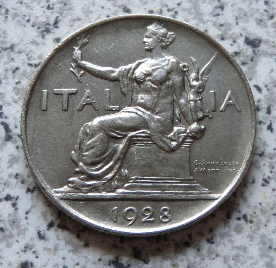  Italien 1 Lira 1928   