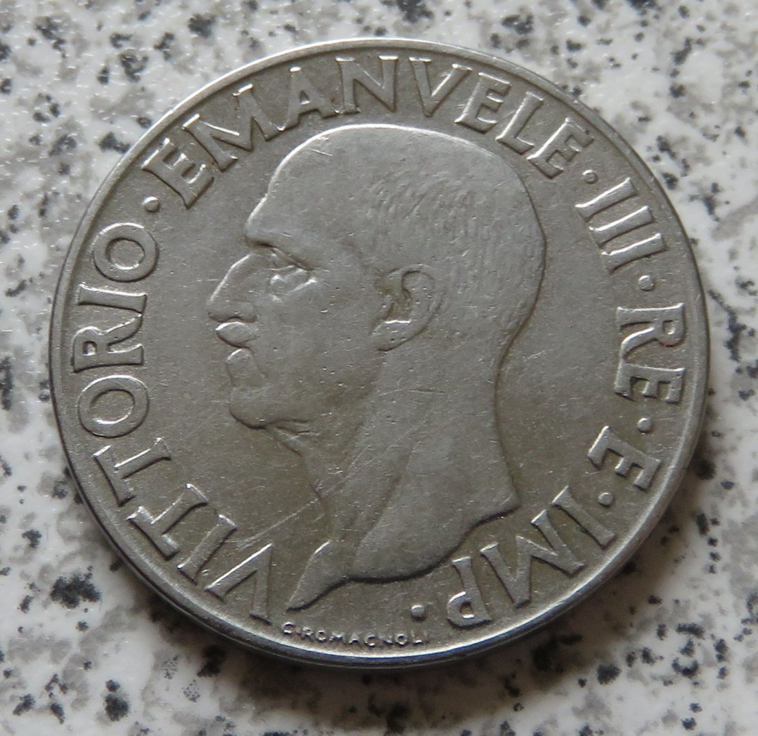  Italien 1 Lira 1939 XVIII, nicht magnetisch   