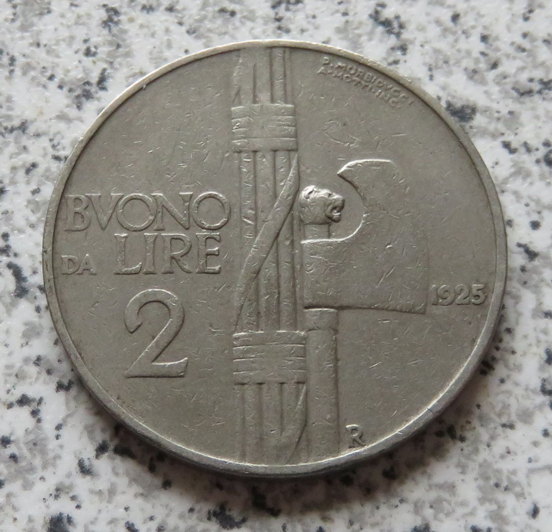  Italien 2 Lire 1925 R   
