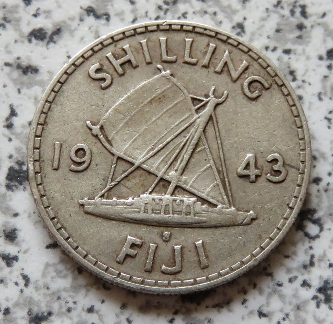  Fiji 1 Shilling 1943 S   