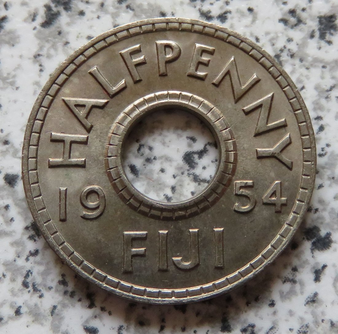  Fiji half Penny 1954   