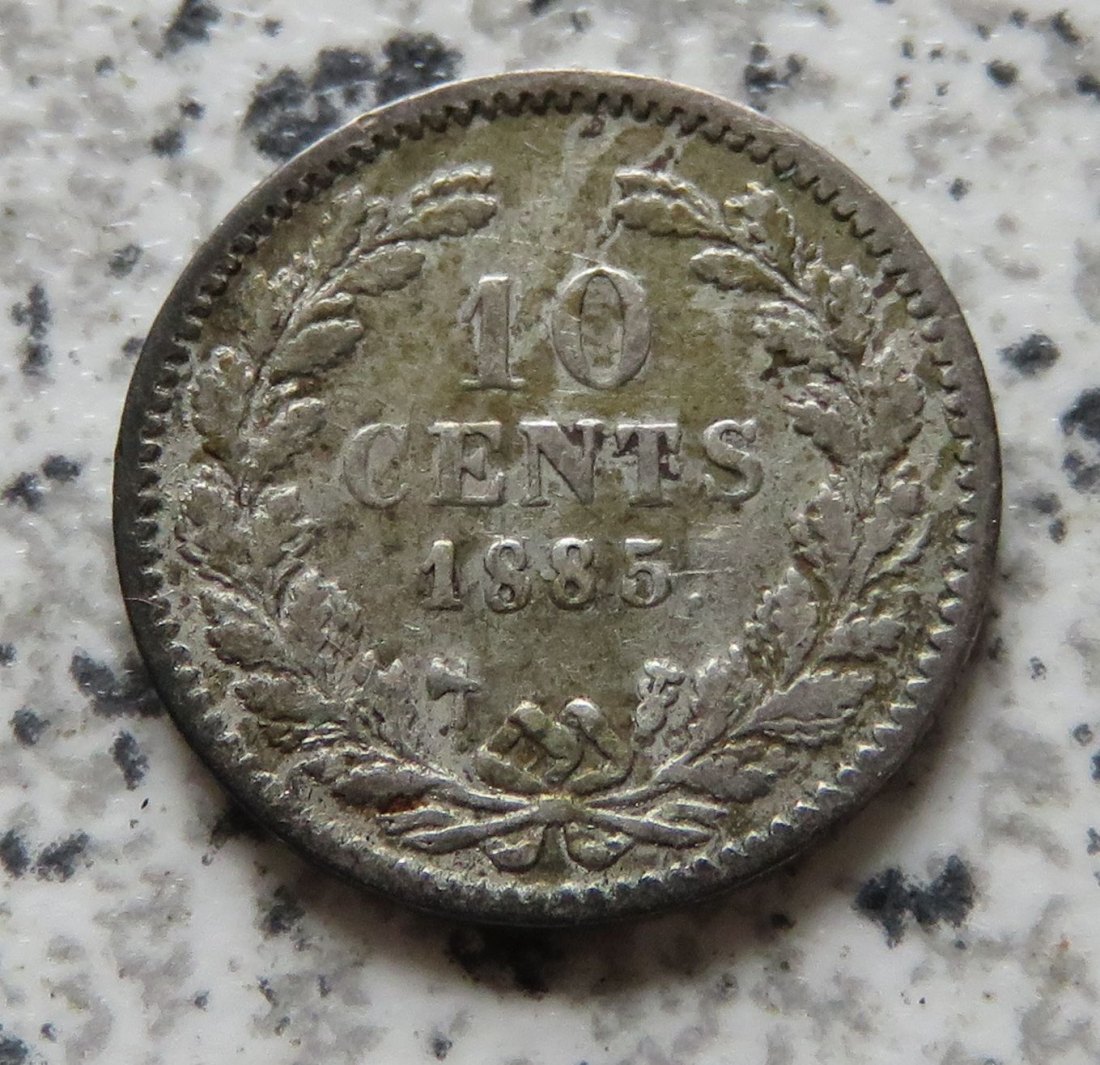  Niederlande 10 Cents 1885   