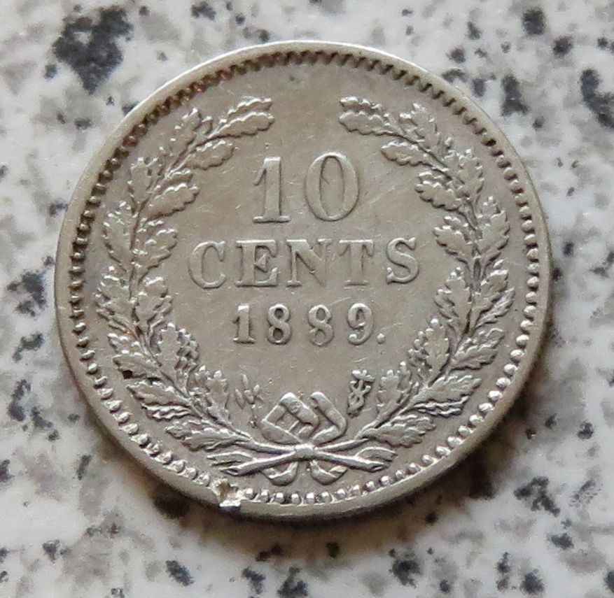  Niederlande 10 Cents 1889   