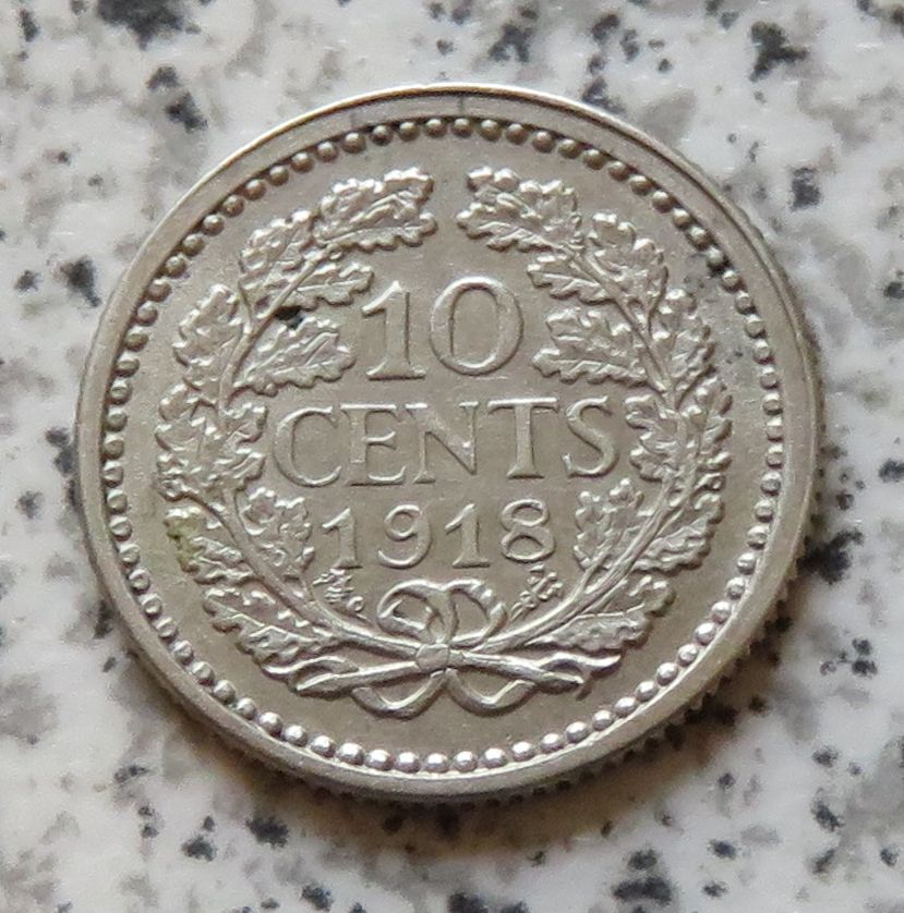  Niederlande 10 Cents 1918   