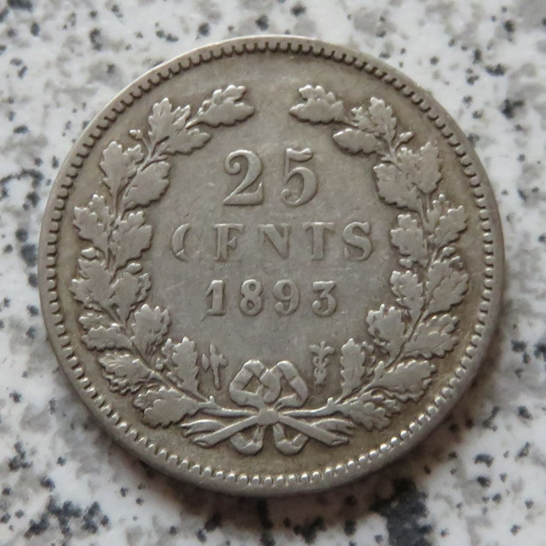  Niederlande 25 Cents 1893   