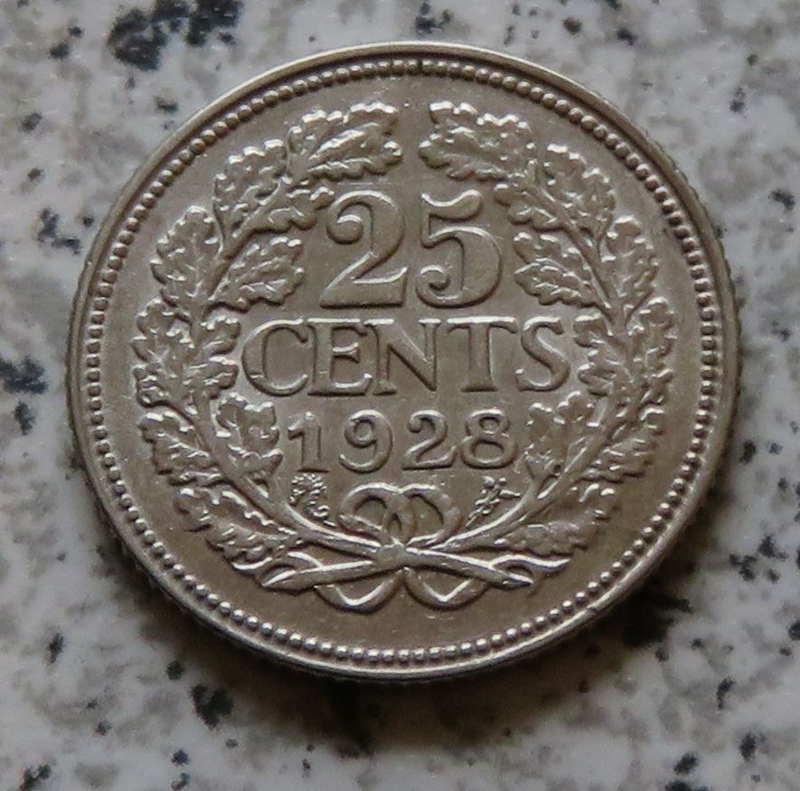  Niederlande 25 Cents 1928   