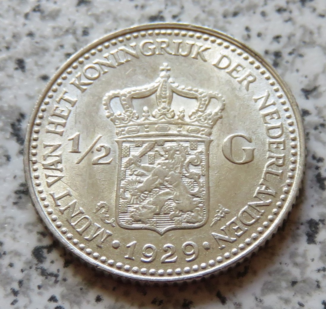  Niederlande 1/2 Gulden 1929   