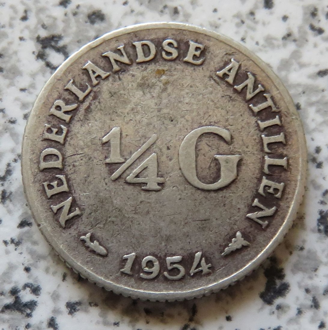  Niederländische Antillen 1/4 Gulden 1954   