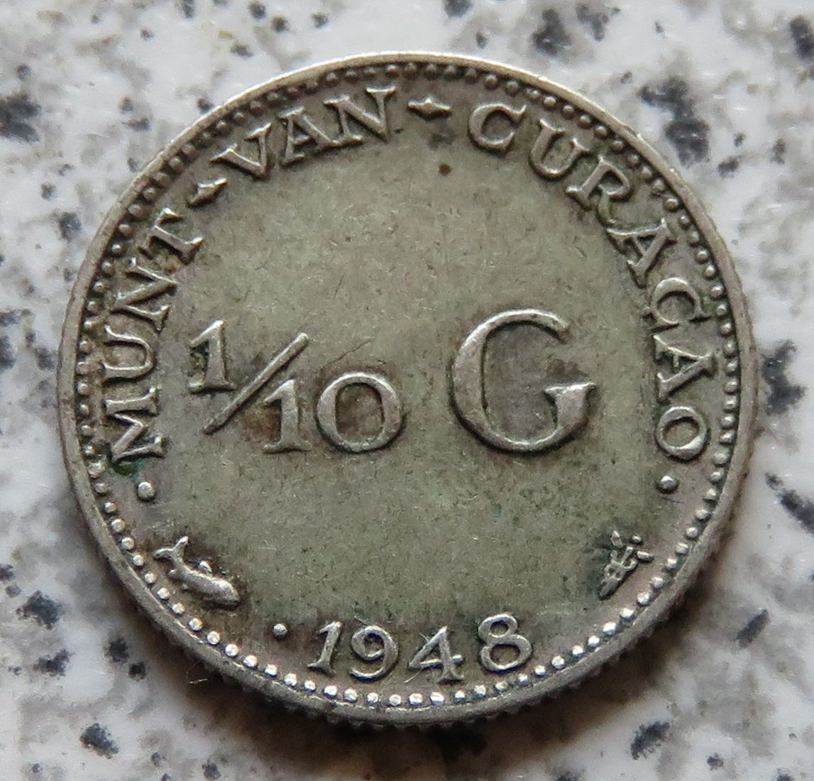  Curacao 1/10 Gulden 1948   