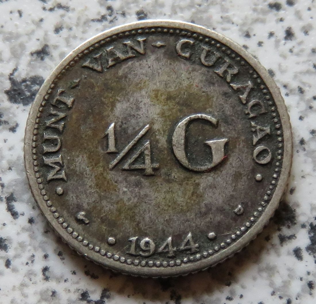  Curacao 1/4 Gulden 1944 D   