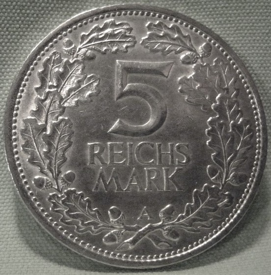  5 Reichsmark 1925 A Jahrtausendfeier der Rheinlande, J 322   