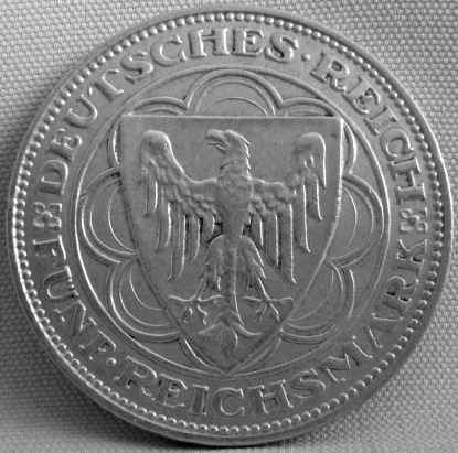  5 Reichsmark 1927 A Bremerhaven, J 326   