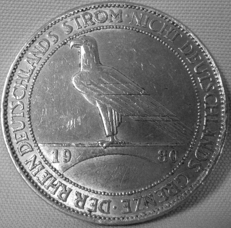  5 Reichsmark 1930 A Rheinlandräumung, J 346   