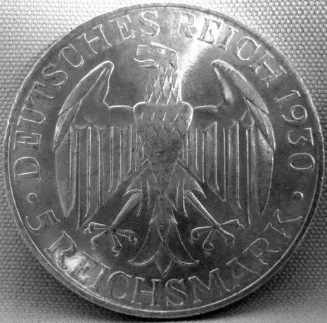  5 Reichsmark 1930 D Zeppelin, J 346   