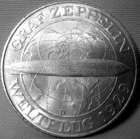  5 Reichsmark 1930 D Zeppelin, J 346   