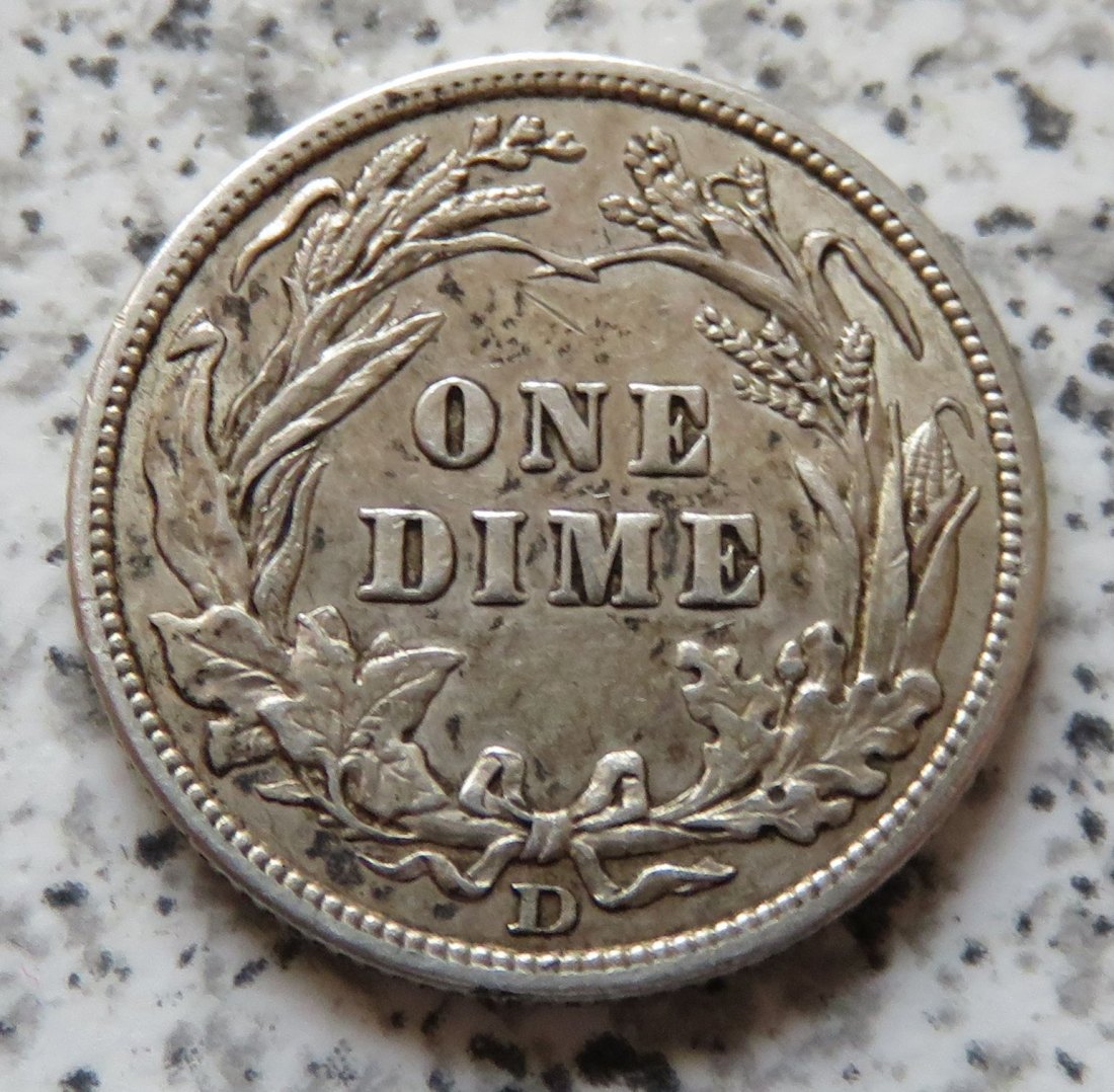 USA 10 Cents 1906 D / USA 1 Dime 1906 D   