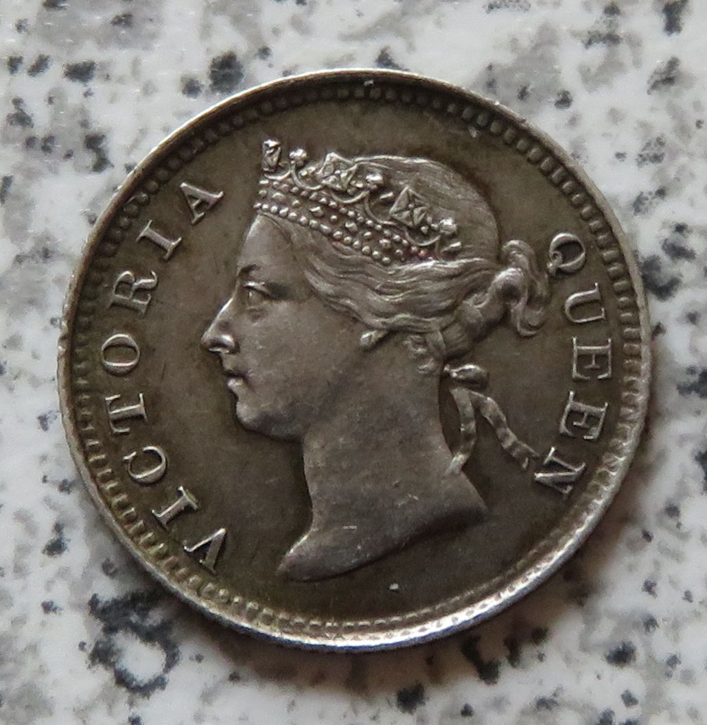  Hongkong 5 Cents 1895   