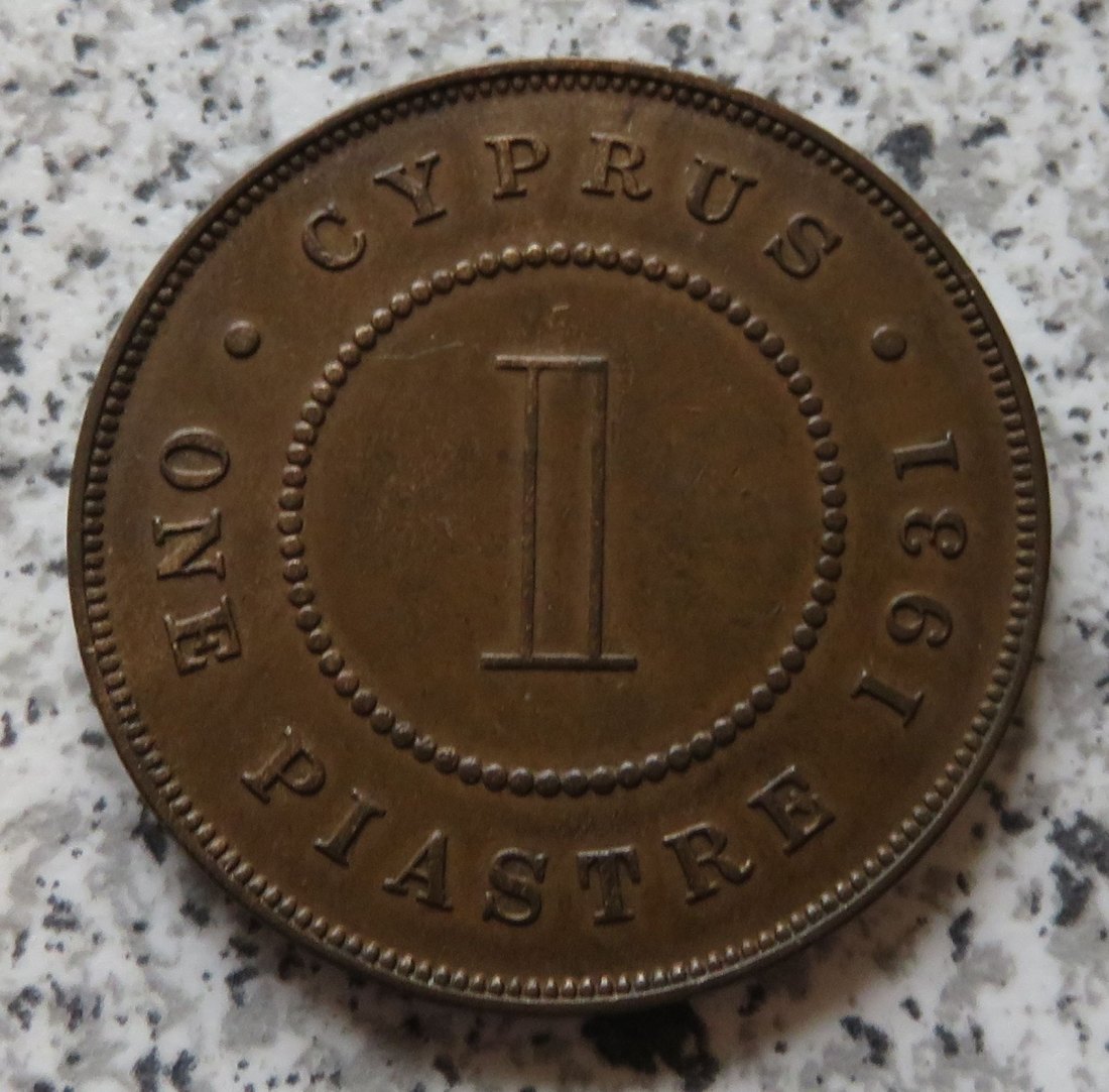  Zypern 1 Piaster 1931, selten/sehr selten   