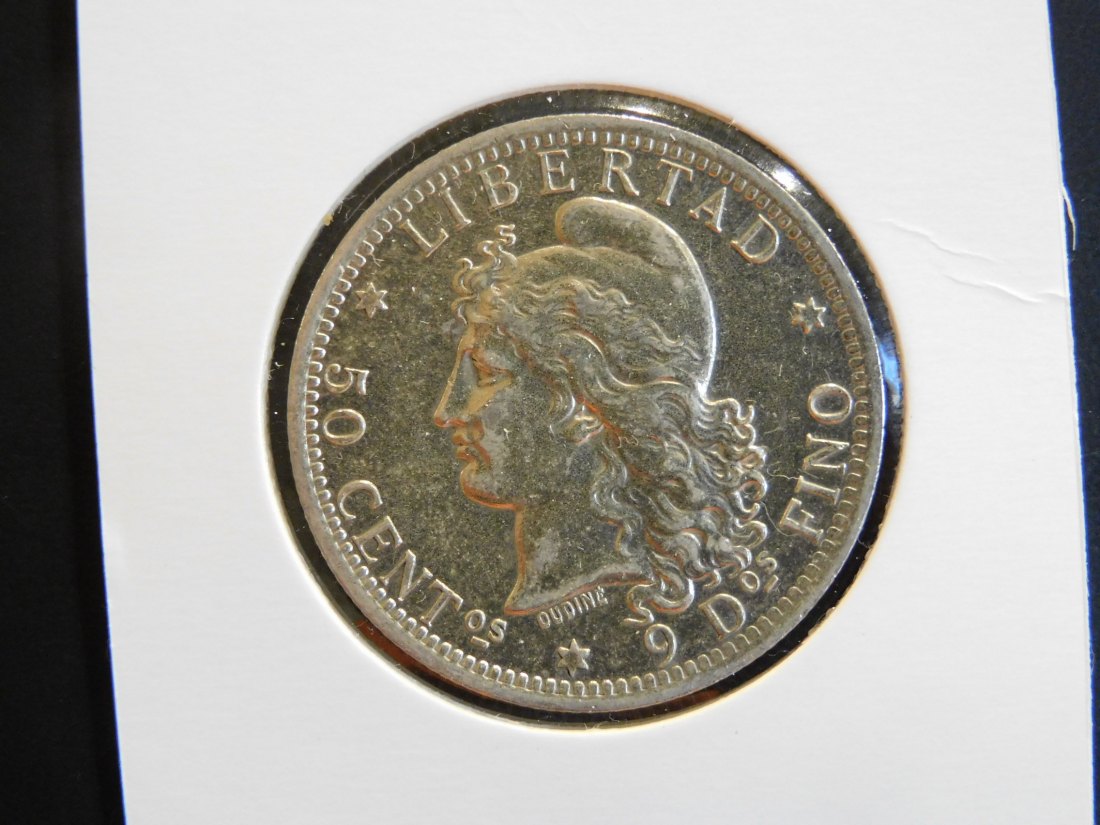  ARGENTINA 50 CENTAVOS 1883.GRADE-PLEASE SEE PHOTOS.   