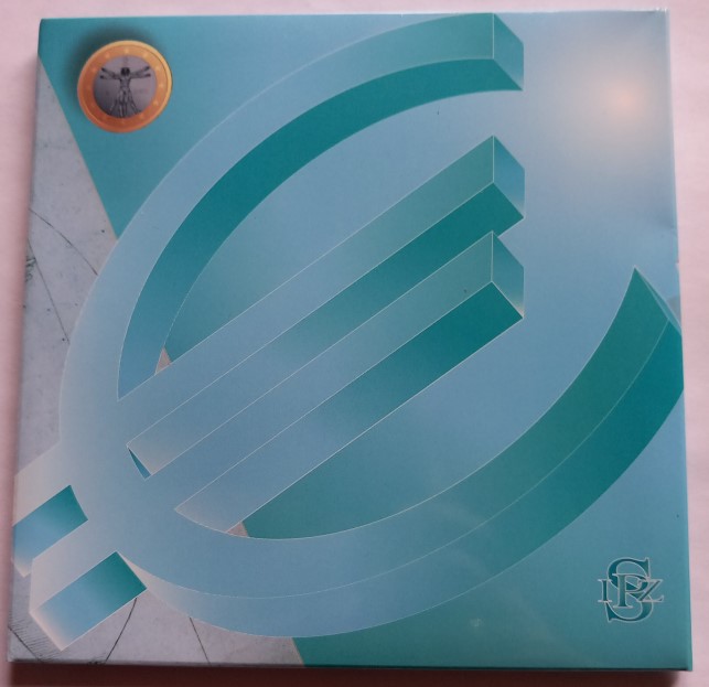  Italien Offizieller Euro-KMS  2003  im Original-Folder plus 5 Euro Silber   