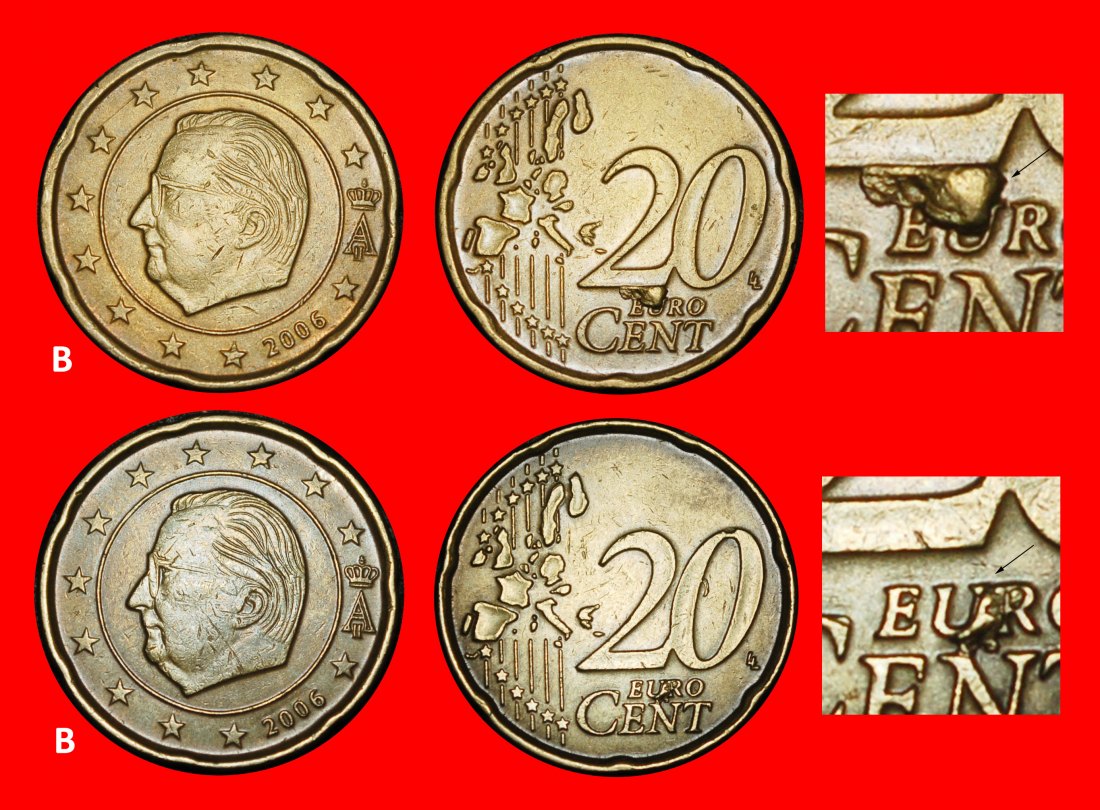  Ⰿ ALBERT II (1993-2013): BELGIUM ★ 20 EURO CENTS 2006 NORDIC GOLD (1999-2006)★LOW START★ NO RESERVE!   