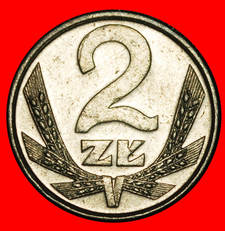 Ⰿ SOCIALIST STARS ON EAGLE: POLAND ★ 2 ZLOTYS 1989! INFLATION (1989-1990)★LOW START ★ NO RESERVE!