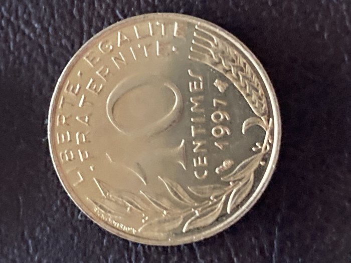  Münze Münzen Umlaufmünze Frankreich 10 Centimes 1997   