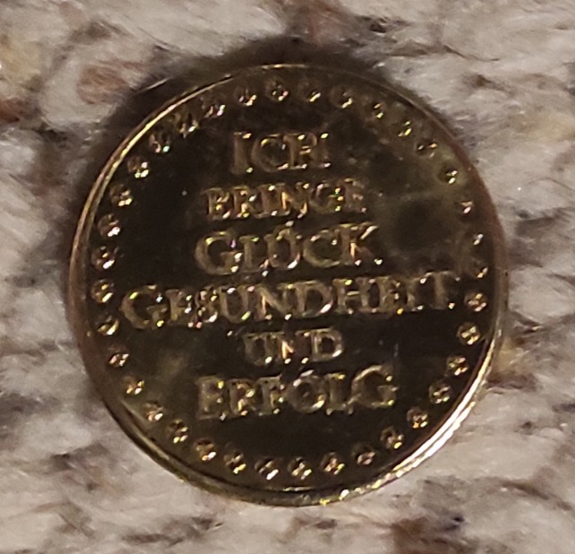  Glücksmünze mit Aufschrift: Ich bringe Glück Gesundheit und Erfolg   