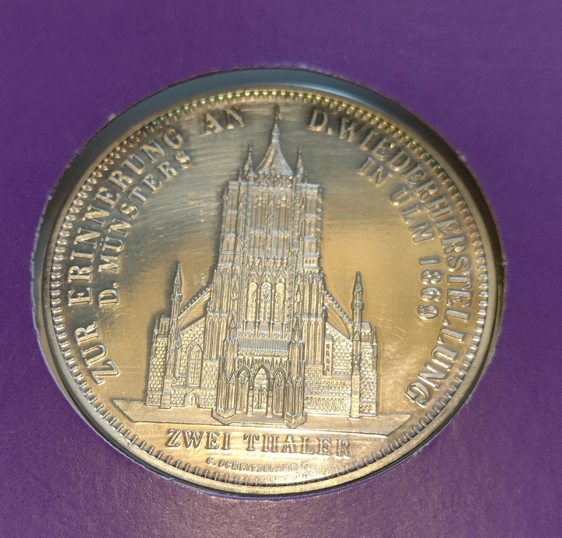  Silbermedaille Ulmer Münster, 25 Gramm AG 1000 in Kuvert   