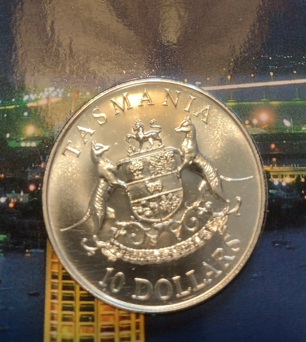  Silbermünze Tasmanien, 10 Dollar 1991   