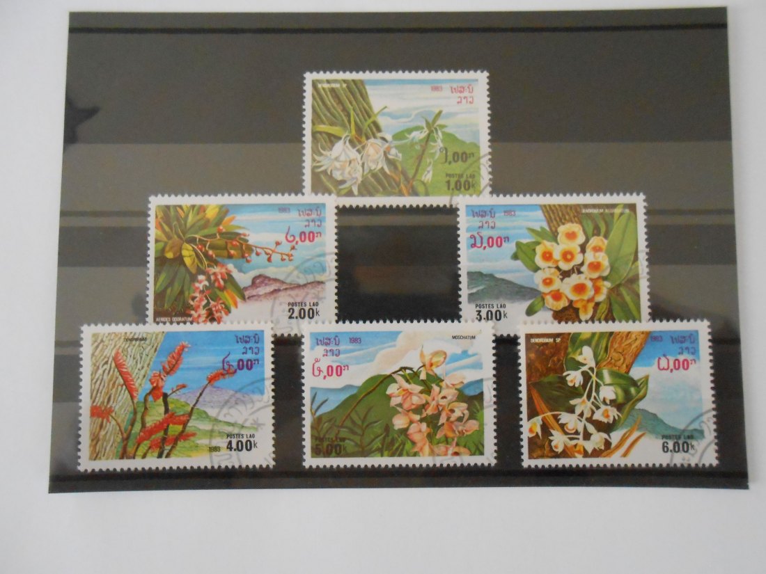  Briefmarken Laos 1983 - Orchideen- (50)   