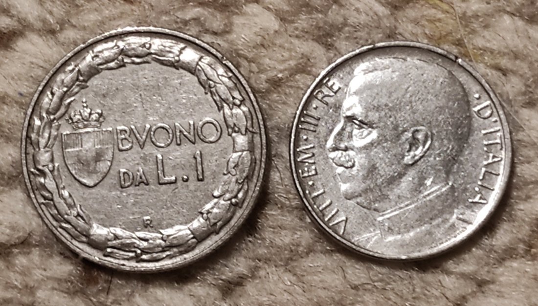  Set D 103: Italien 2 ältere Münzen gut erhalten   