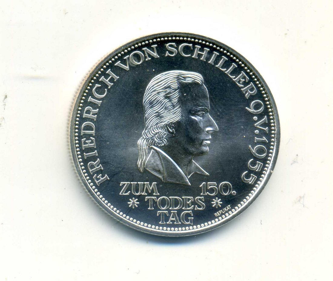  5 DM Schiller als 1 Unze Feinsilber Prägung stempelglanz   