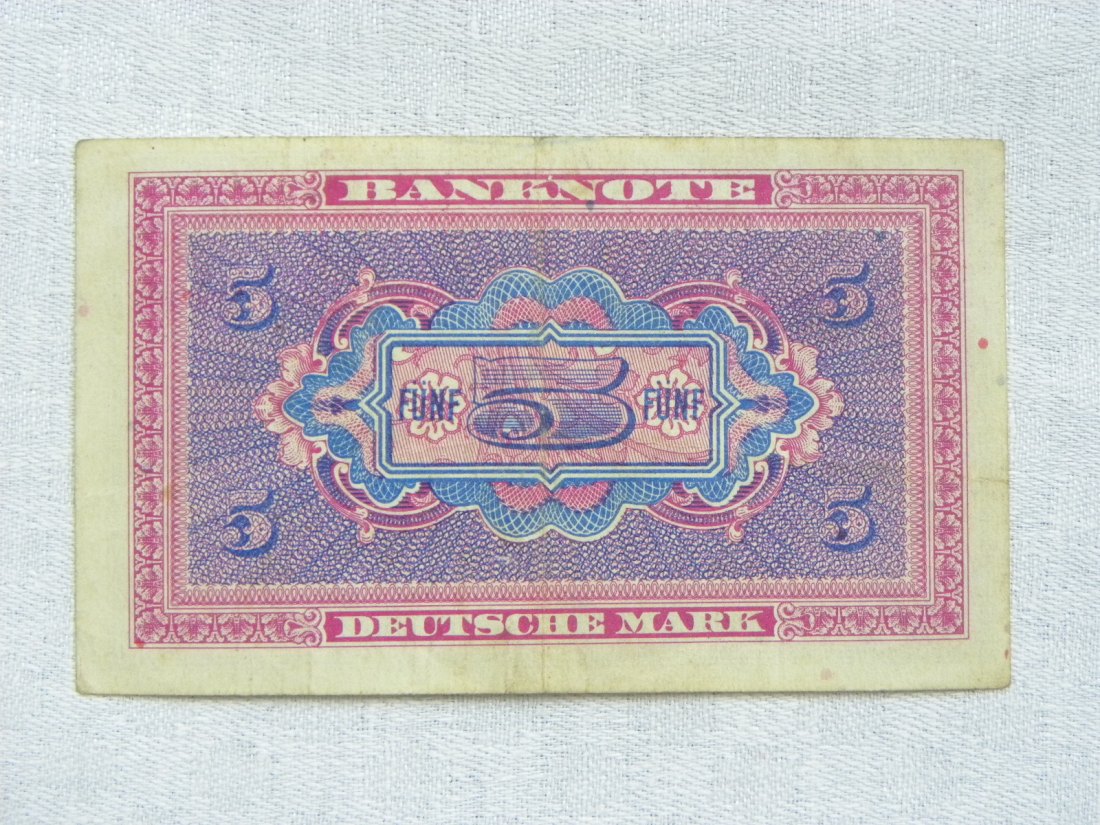  Bank Deutscher Länder 1948-1949 5 Deutsche Mark DM 1948 , Kenn-Bst.: B, Serie B,III   