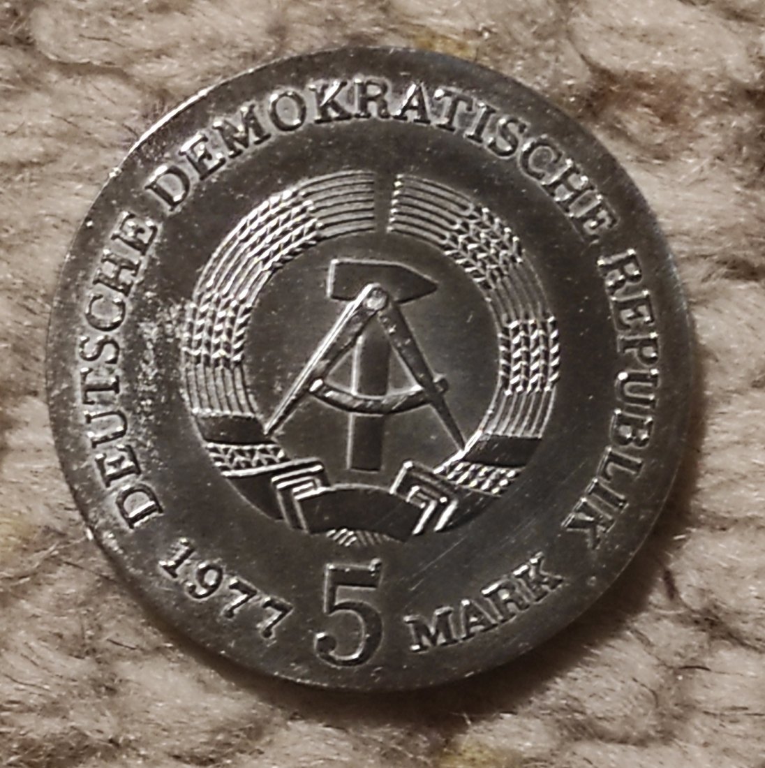  DDR 5 Mark 1977, Tod von Friedrich Ludwig Jahn   