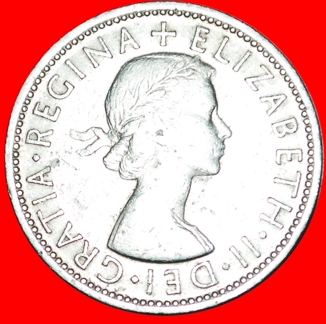  Ⰿ TUDOR ROSE (1953-1970):GREAT BRITAIN★FLORIN 1957! ELIZABETH II (1952-2022)★LOW START ★ NO RESERVE!   
