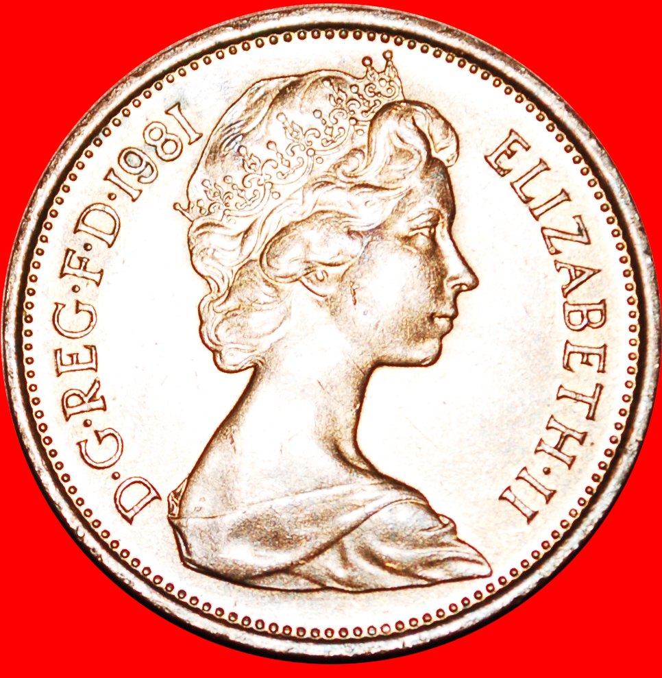  Ⰿ OSTRICH FEATHERS: GREAT BRITAIN★2 NEW PENCE 1981! ELIZABETH II (1952-2022)★LOW START ★ NO RESERVE!   